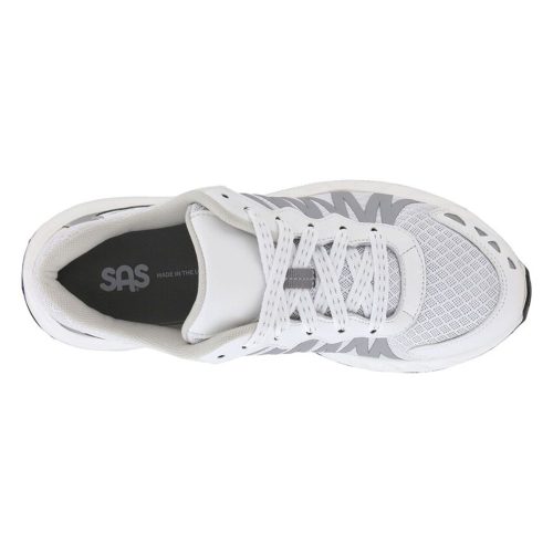 TEMPO WTSIL Womens Sas Tempo Sneaker White Silver 5