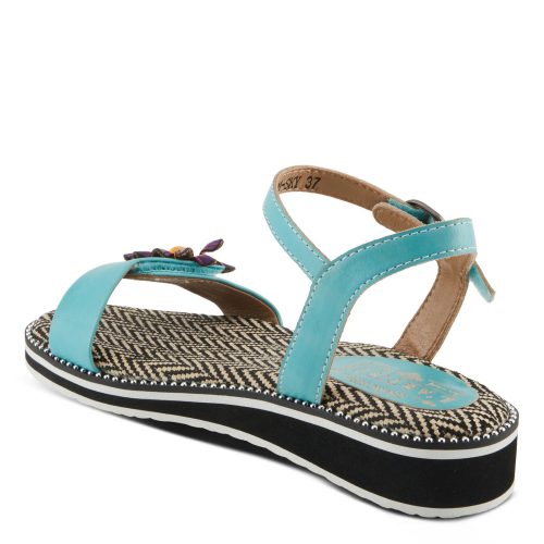 TILTON SKY Womens L Artiste By Spring Step Tilton Wedge Sandal Sky Blue 3