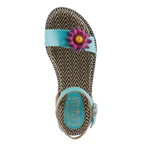 TILTON SKY Womens L Artiste By Spring Step Tilton Wedge Sandal Sky Blue 5