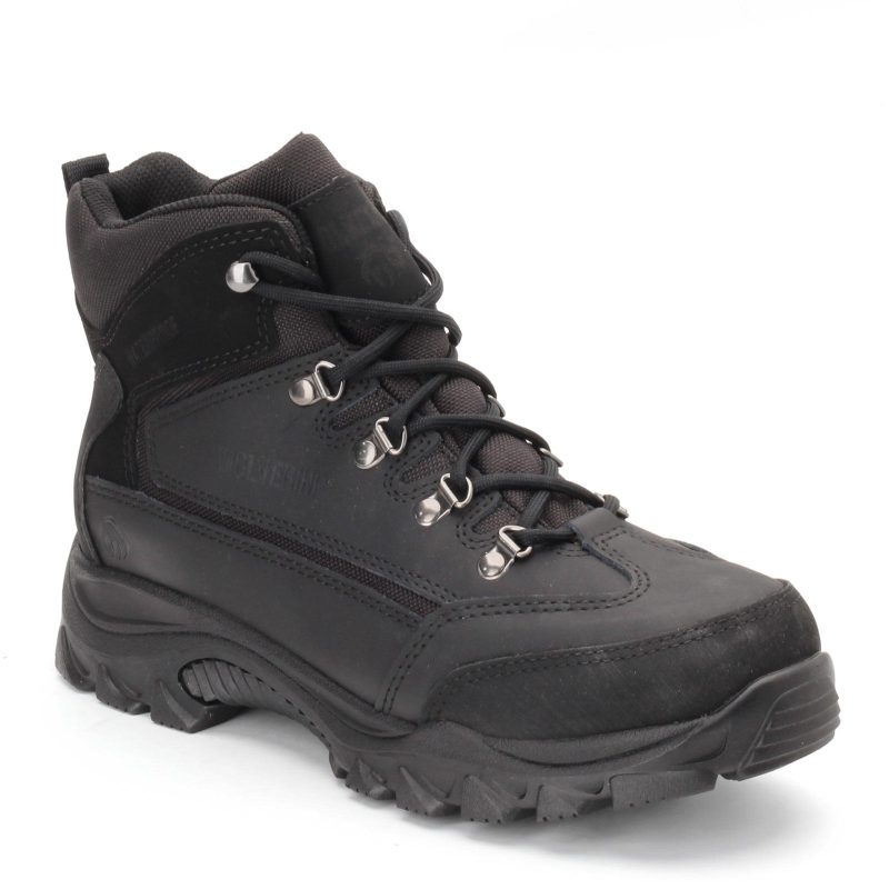 W05126 Mens Wolverine Boots Spencer Waterproof Hiking Boot Black