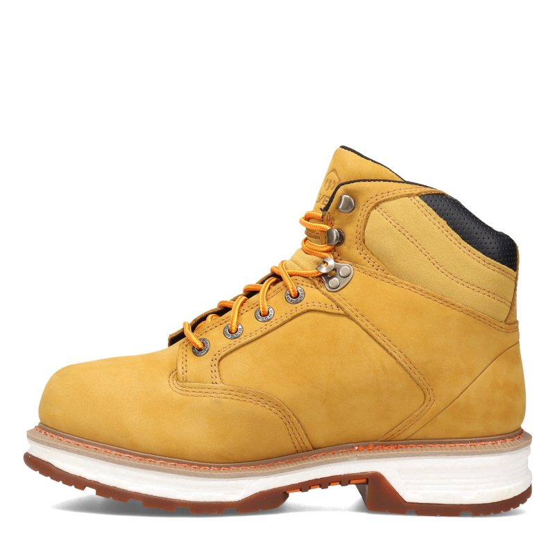 W210076 Mens Wolverine Boots Hellcat Ultraspring 6in Soft Toe Work Boot Wheat 3