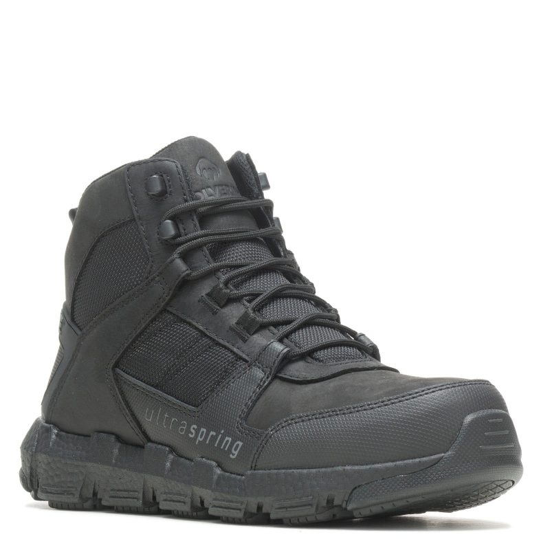 W221037 Mens Wolverine Rev Ultra Spring Dura Shocks Vent Composite Toe Boot Black