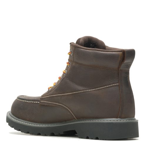 W230025 Mens Wolverine Boots Floorhand Moc Toe 6 Inch Waterproof Work Boot Coffee 3