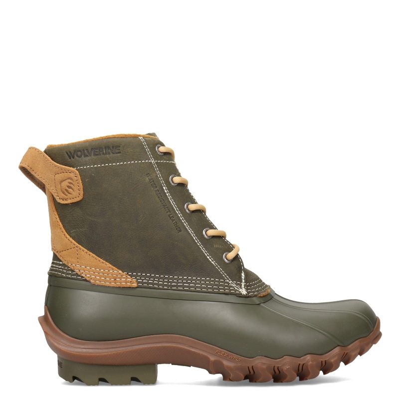 W880221 Mens Wolverine Boots Torrent Waterproof Duck Boot Olive 1