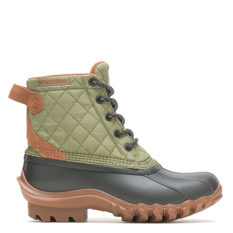 W880379 Womens Wolverine Torrent Quilted Duck Boot Green 1 949201bd bf98 4d54 9e40 0a06b79eabc9