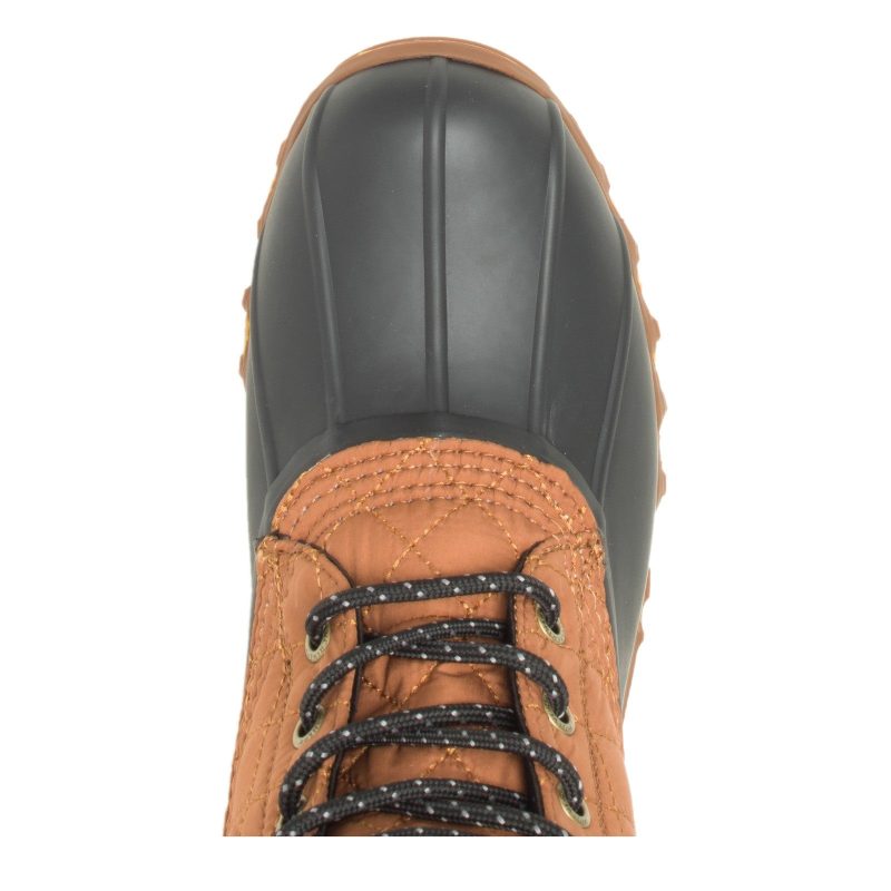 W880380 Womens Wolverine Torrent Quilted Duck Boot Brown Black 4