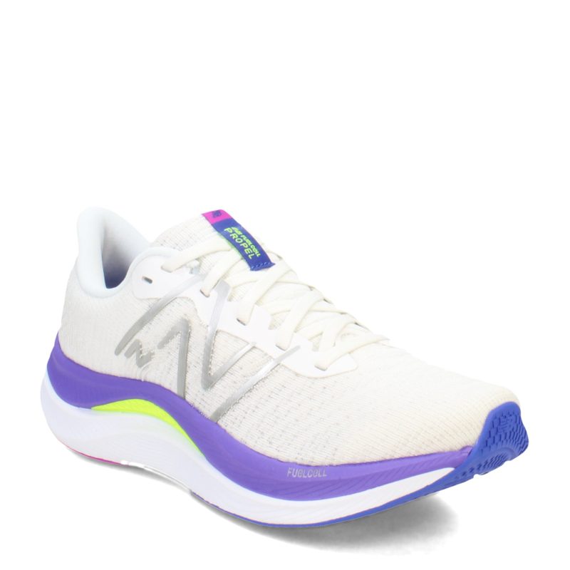 WFCPRCW4 Womens New Balance Fuel Cell Propel V4 Running Shoe White Blue Red a95bb378 ba72 40f1 bfad e143df189c30