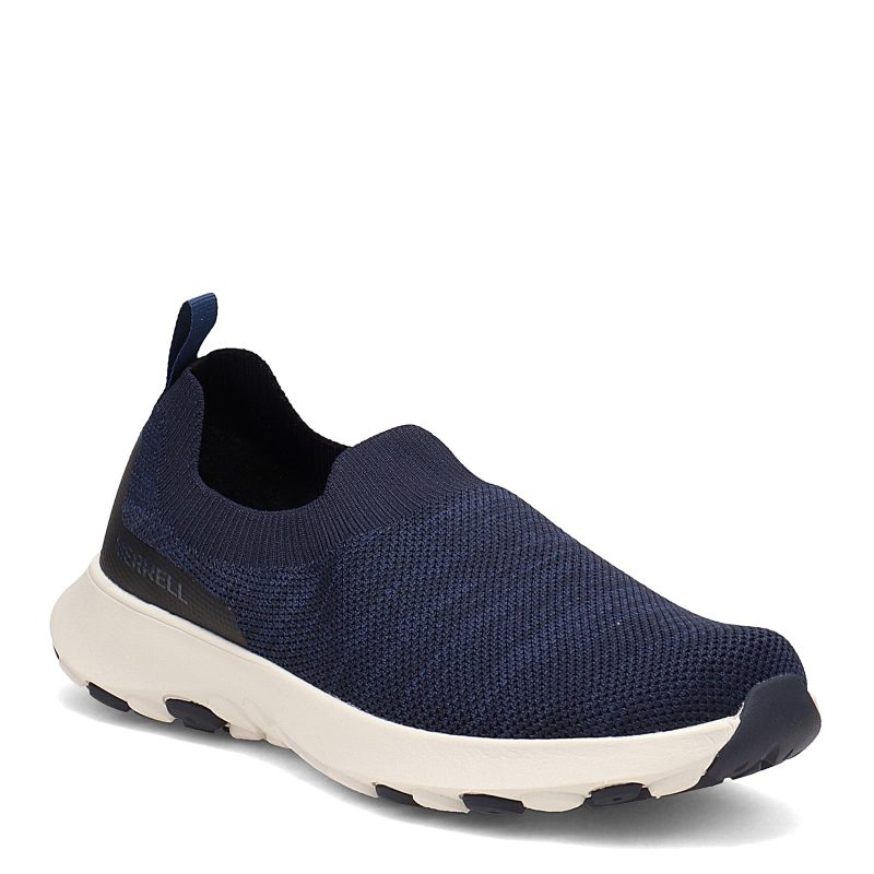 https 3a 2f 2fimages.peltzshoes.com 2fJ003221 Mens Merrell Cloud Moc Knit Slip On Navy