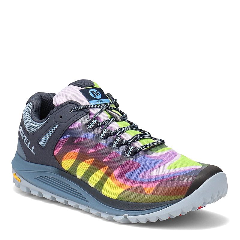 https 3a 2f 2fimages.peltzshoes.com 2fJ135427 Mens Merrell Nova 2 Trail Running Shoe Rainbow