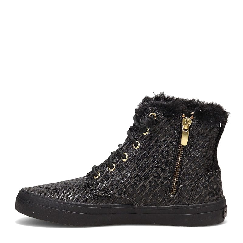 https 3a 2f 2fimages.peltzshoes.com 2fSts85921 Womens Sperry Crest Vibe High Top Sneaker Black Animal Print 3